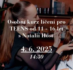 Osobní kurz líčení s profesionální make-up artistkou pro dívky 11 - 16 let 4. 6. 2025 OD 14:30