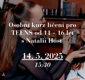 Osobní kurz líčení pro TEENS od 11 - 16 let 14. 5. 2025 od 15:30